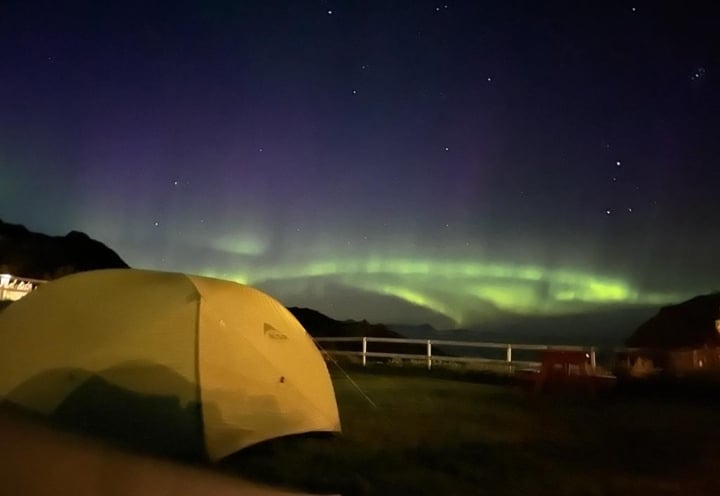 Tent-trekking, Lofoten, Noorwegen